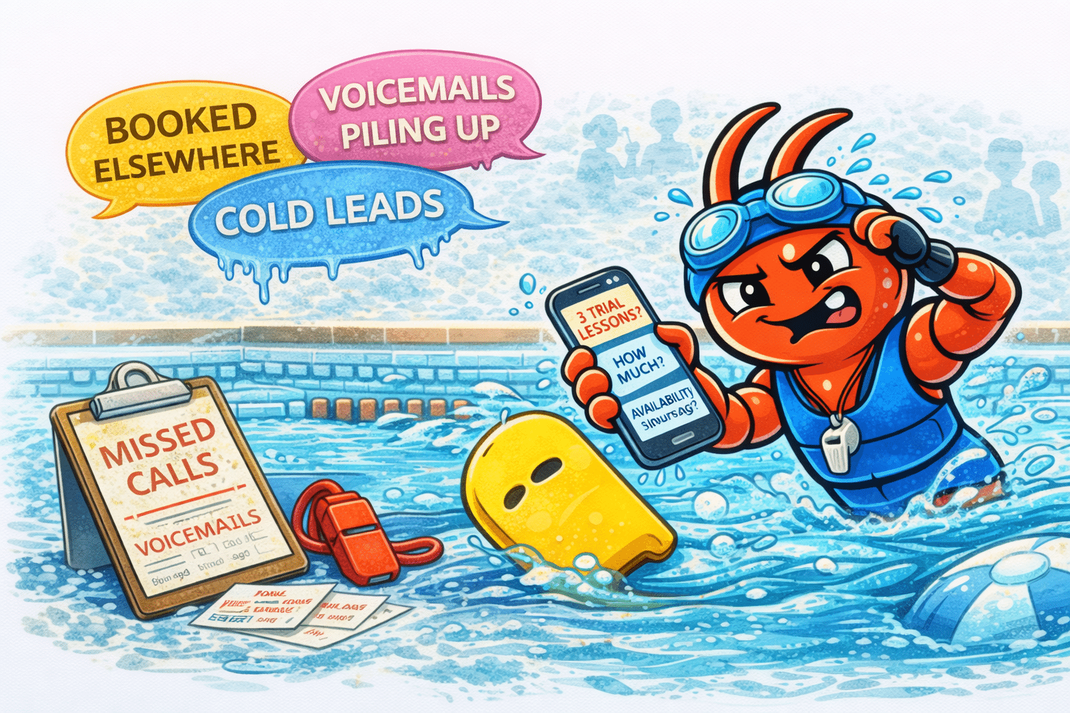 AI agents for Australian swimming schools - Trial Lesson Enquiries Go Cold While You're in the Pool