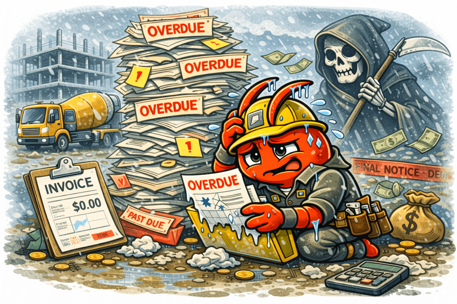 AI agents for Australian concreters - Unpaid Invoices Pile Up